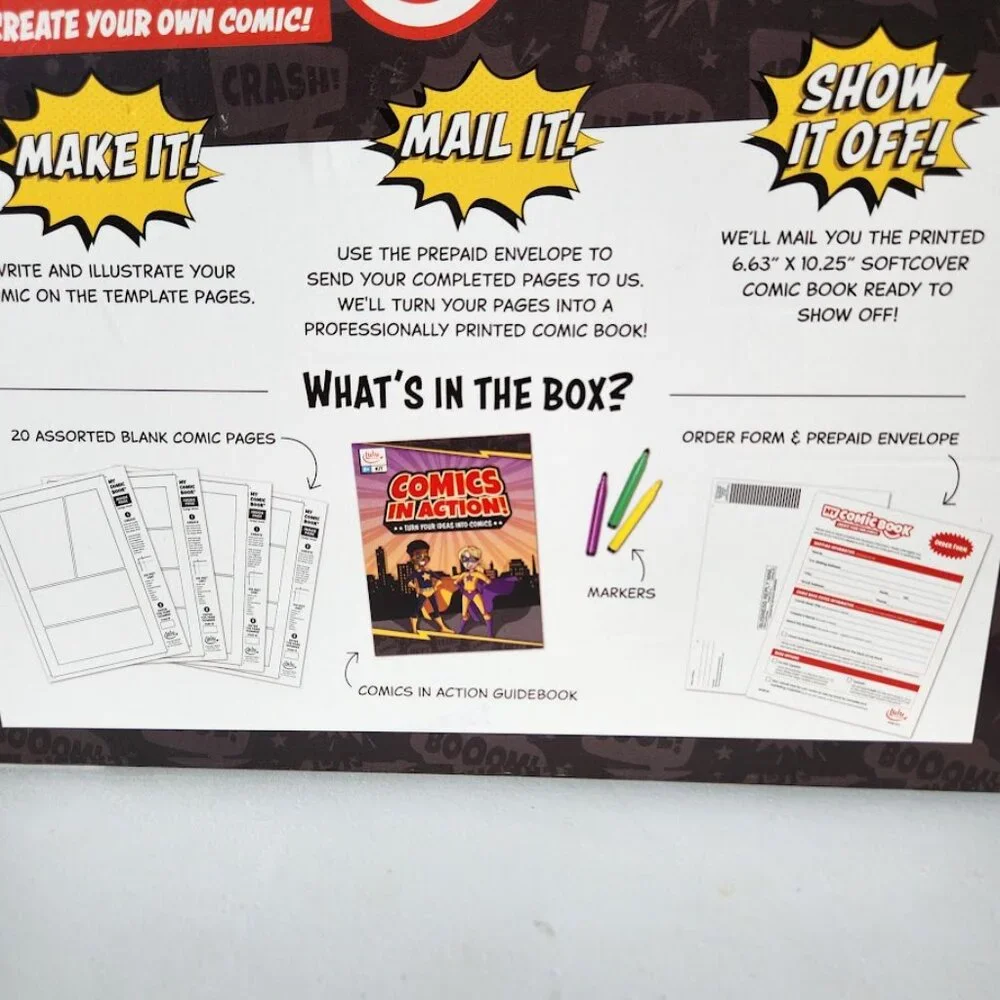New Lulu Jr. My Comic Book making craft kit writing comicbook Published Create y